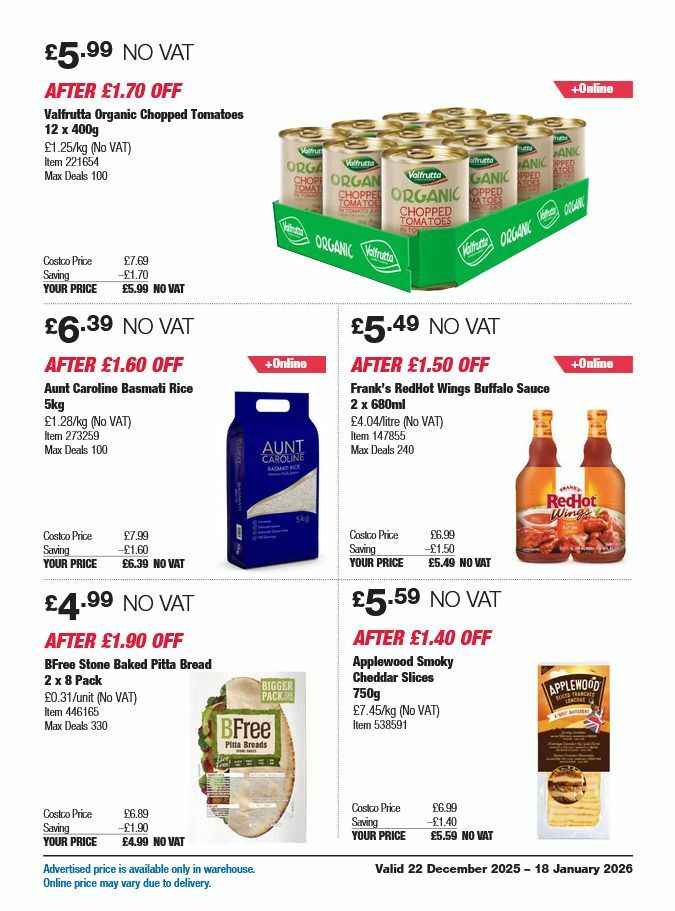 Costco Offers from 22 December
