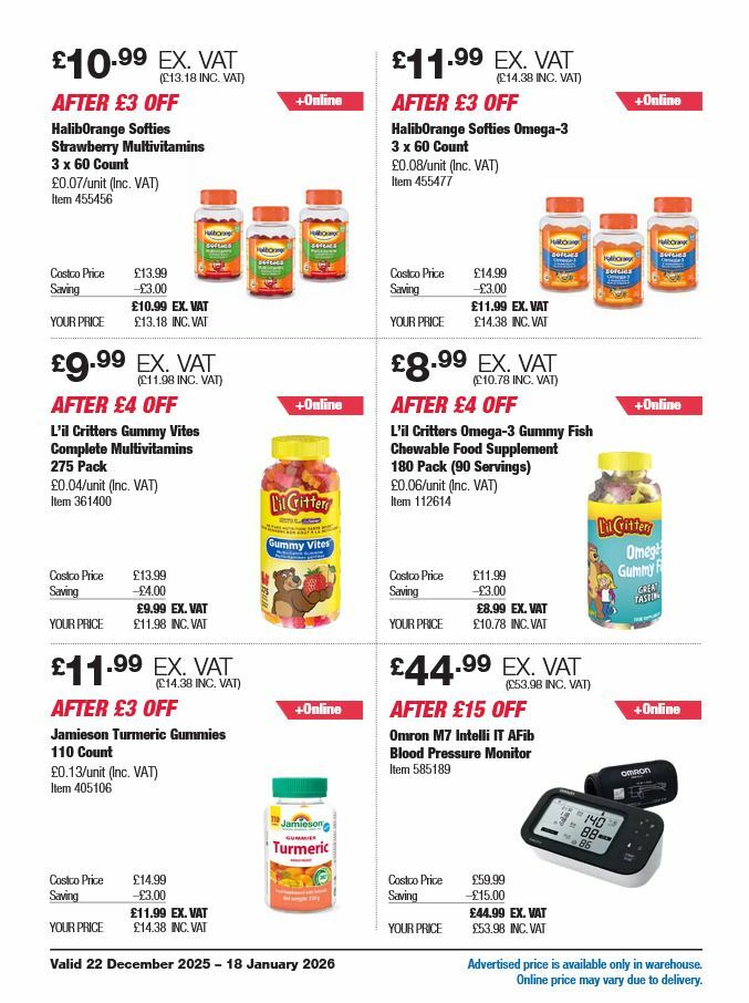 Costco Offers from 22 December