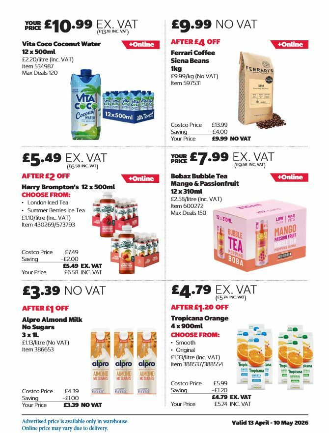 Costco Offers from 13 April