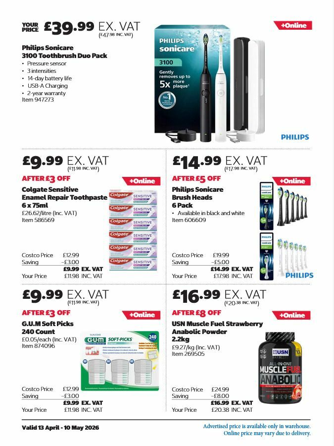 Costco Offers from 13 April