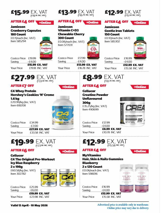 Costco Offers from 13 April