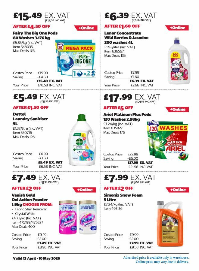 Costco Offers from 13 April