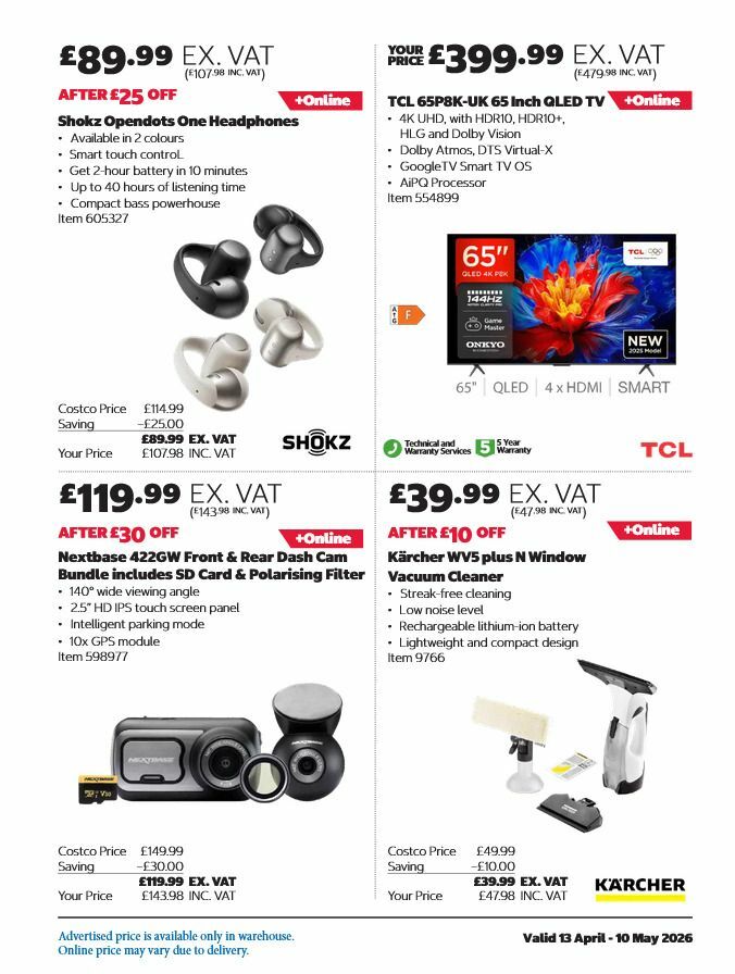 Costco Offers from 13 April