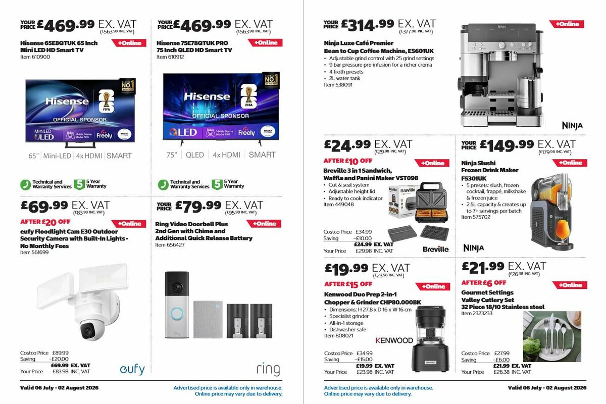 Costco Offers from 6 July