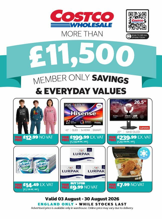 Costco Offers from 3 August