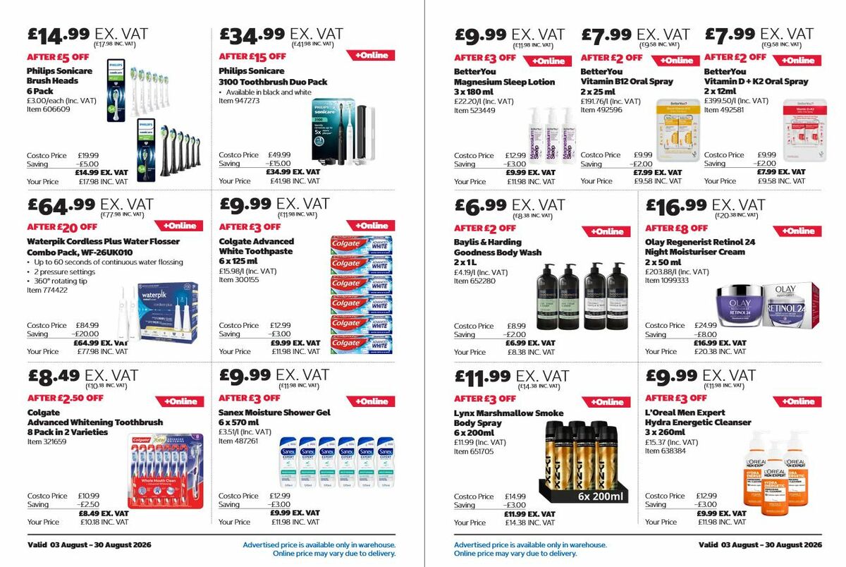 Costco Offers from 3 August
