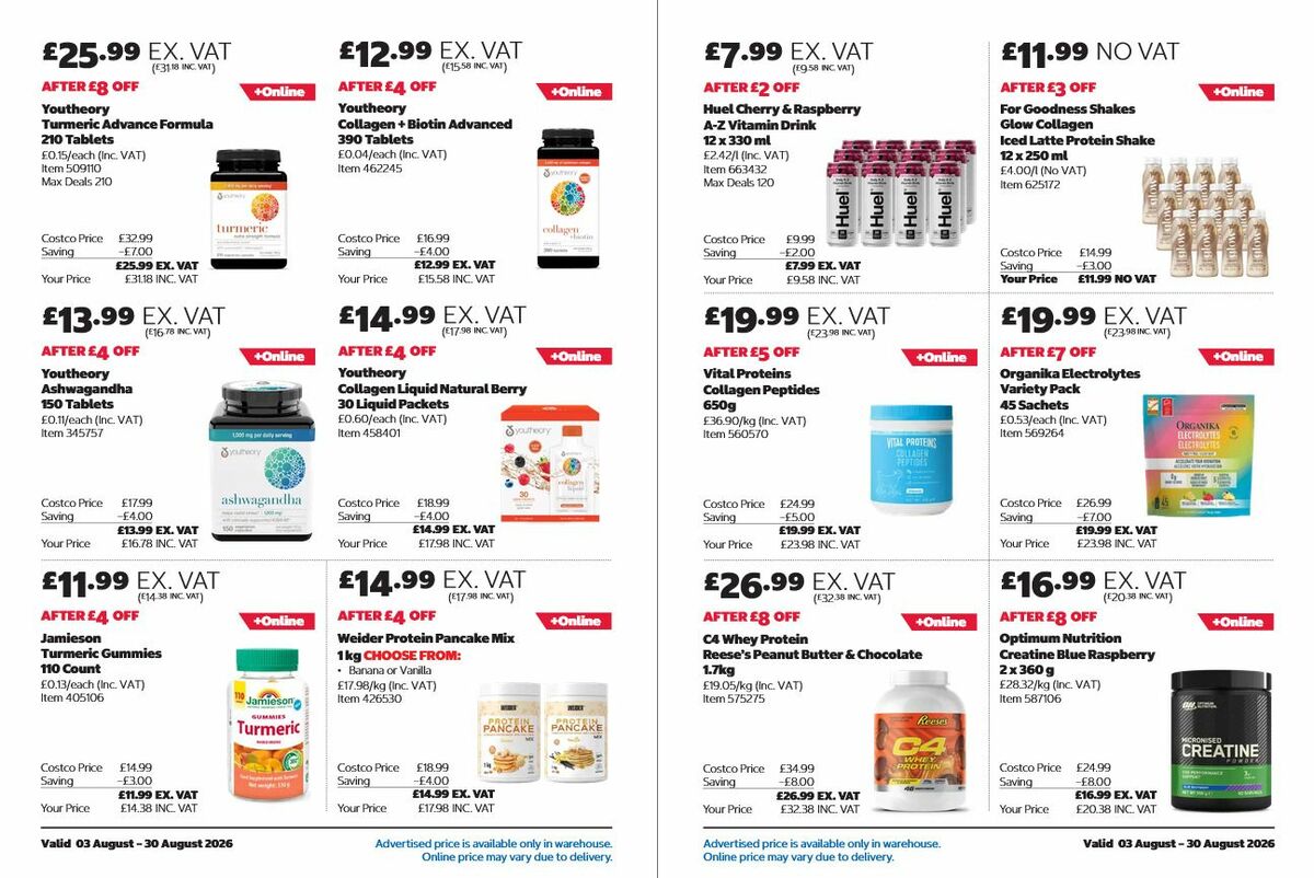 Costco Offers from 3 August