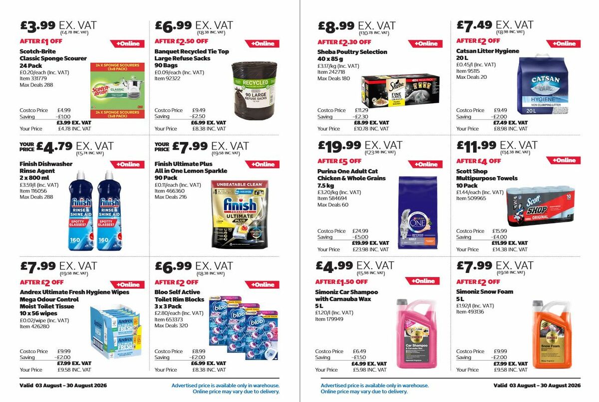 Costco Offers from 3 August