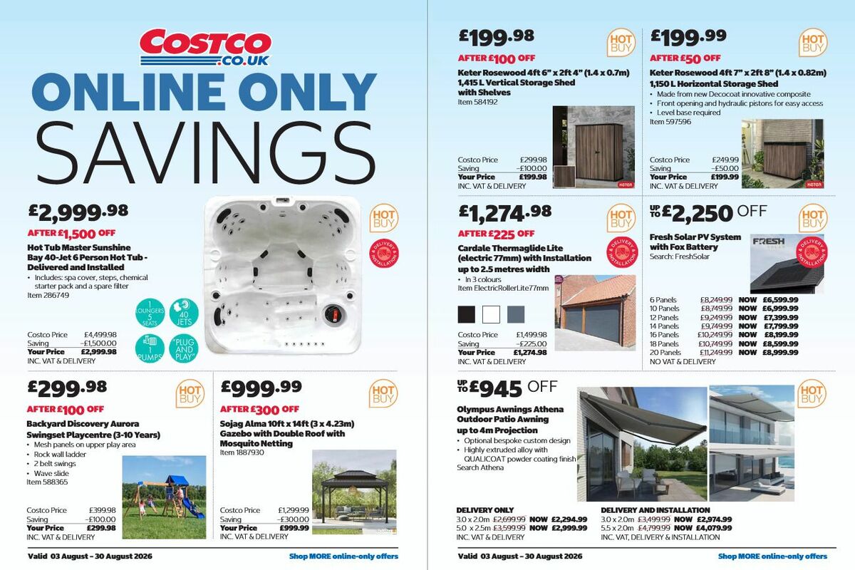 Costco Offers from 3 August