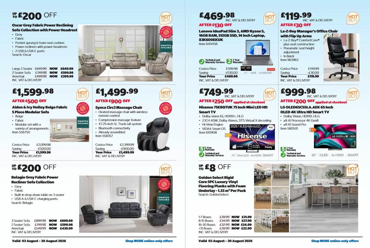 Costco Offers from 3 August