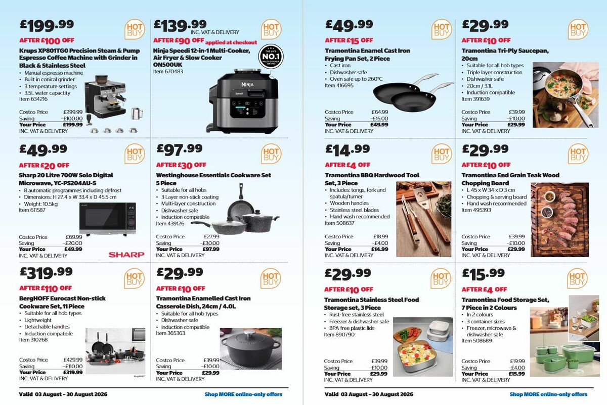 Costco Offers from 3 August