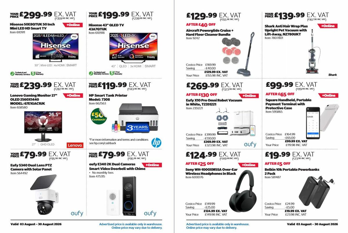 Costco Offers from 3 August