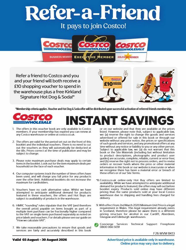 Costco Offers from 3 August