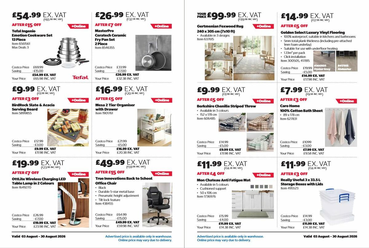 Costco Offers from 3 August