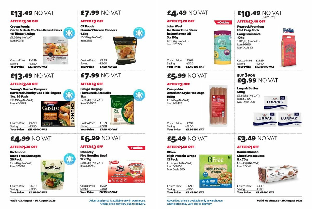 Costco Offers from 3 August
