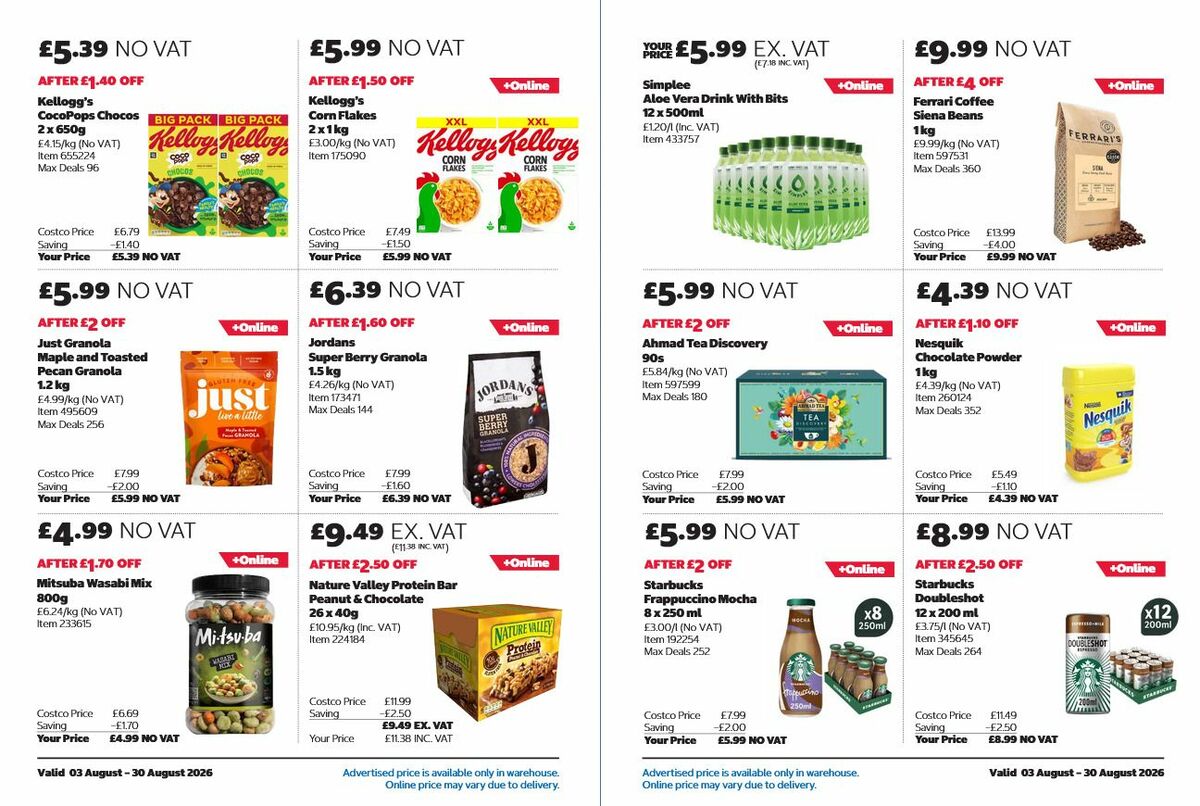 Costco Offers from 3 August