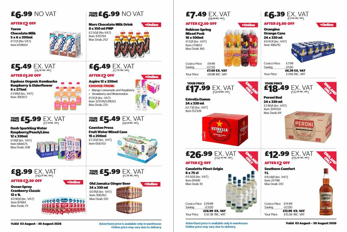 Costco Offers from 3 August