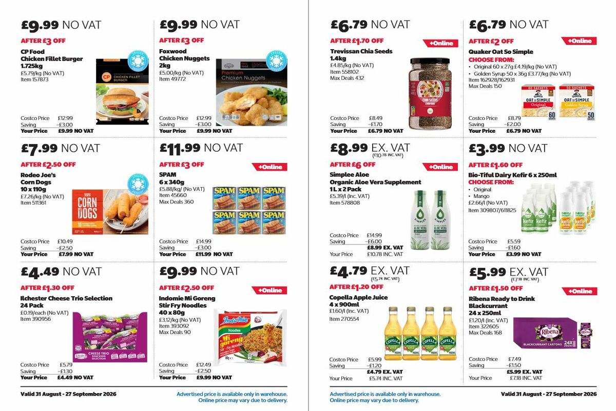 Costco Offers from 31 August
