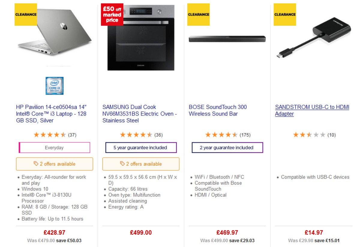 Currys Offers from 19 April