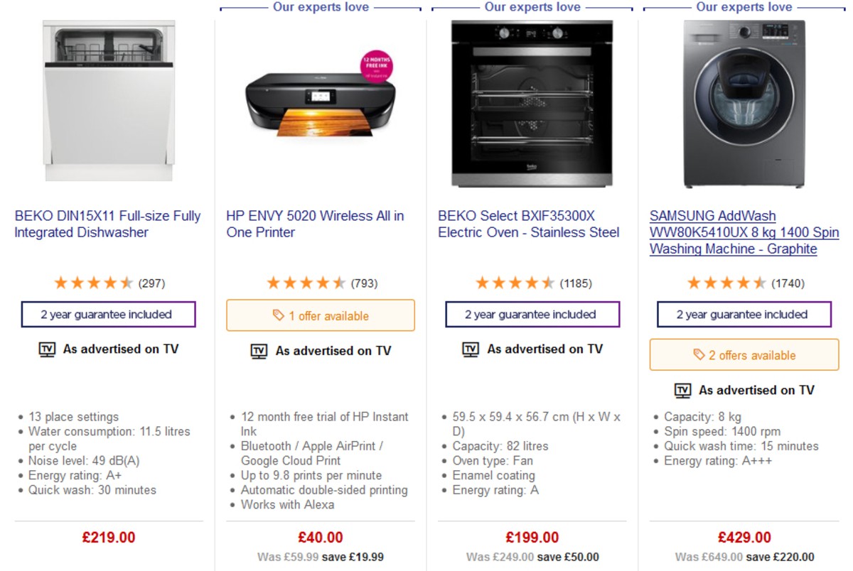 Currys Offers from 3 May