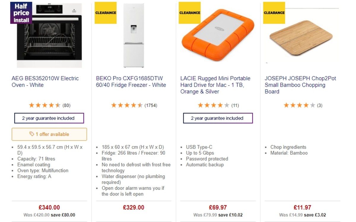 Currys Offers from 17 May