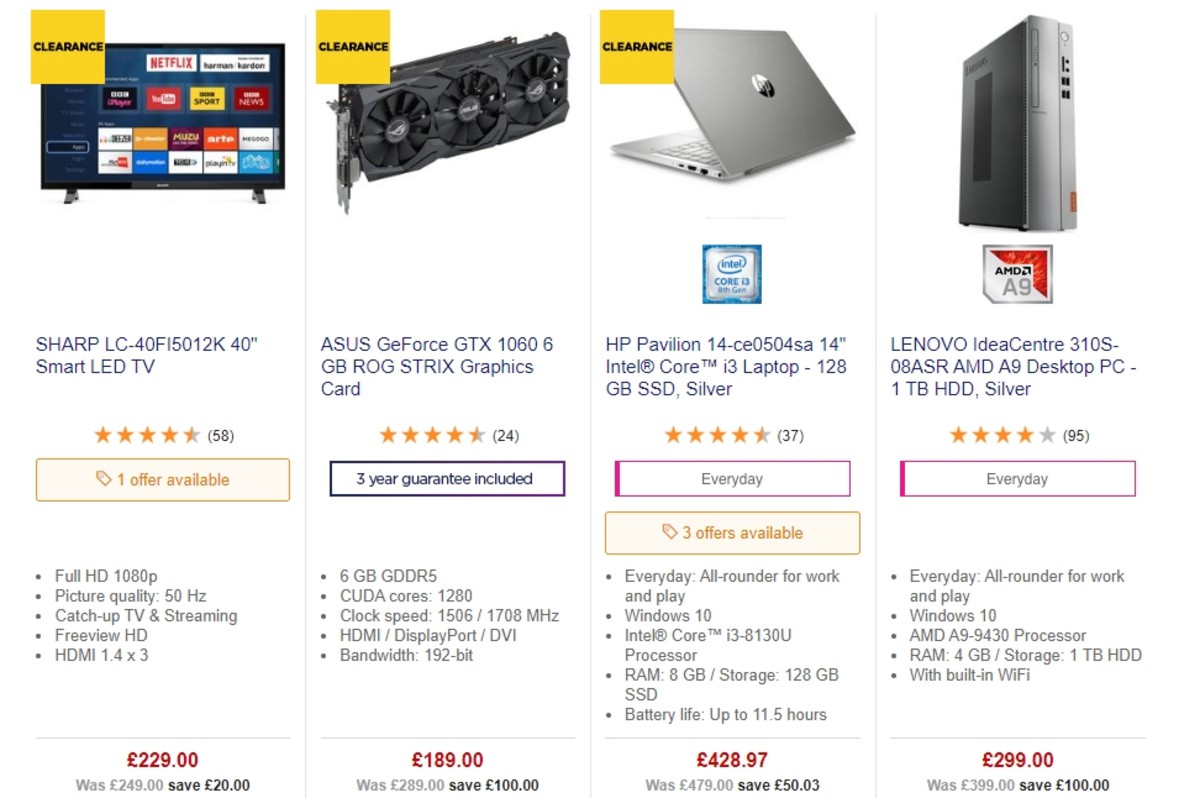Currys Offers from 17 May