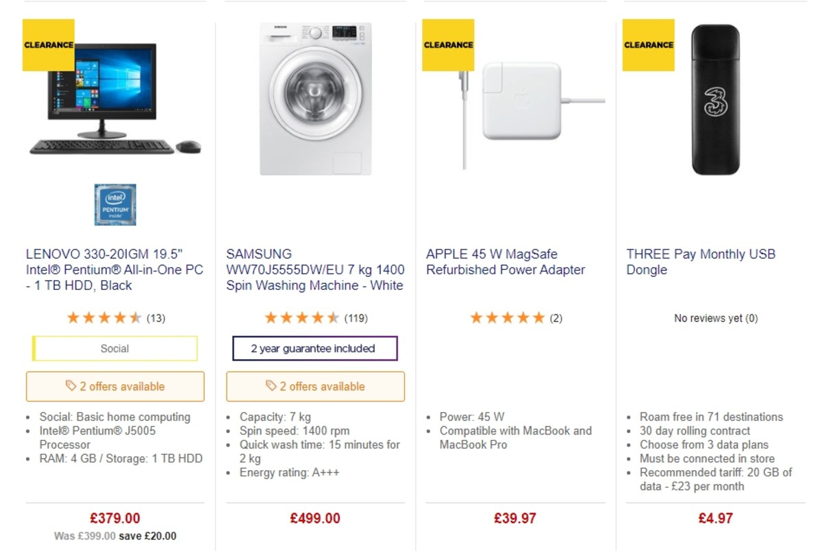 Currys Offers from 17 May