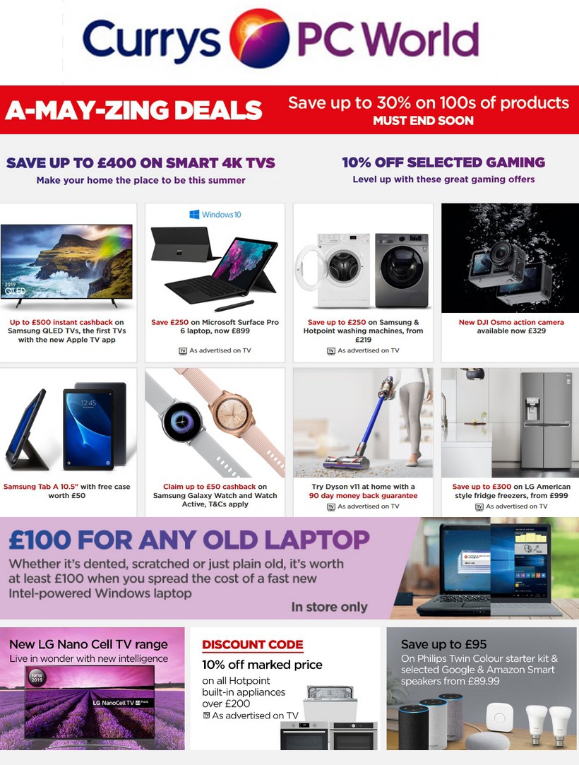 Currys Offers from 24 May