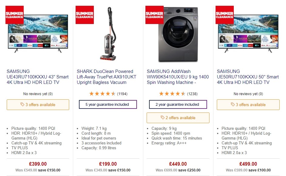 Currys Offers from 7 June