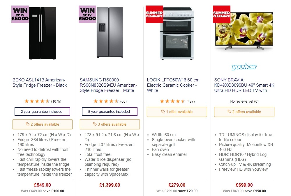Currys Offers from 21 June
