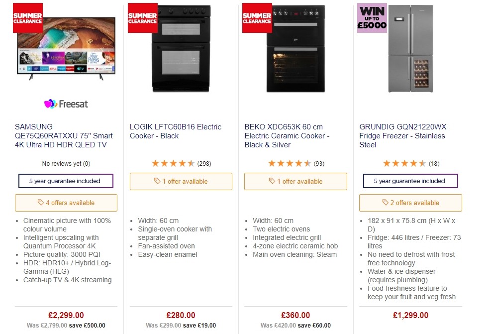 Currys Offers from 21 June