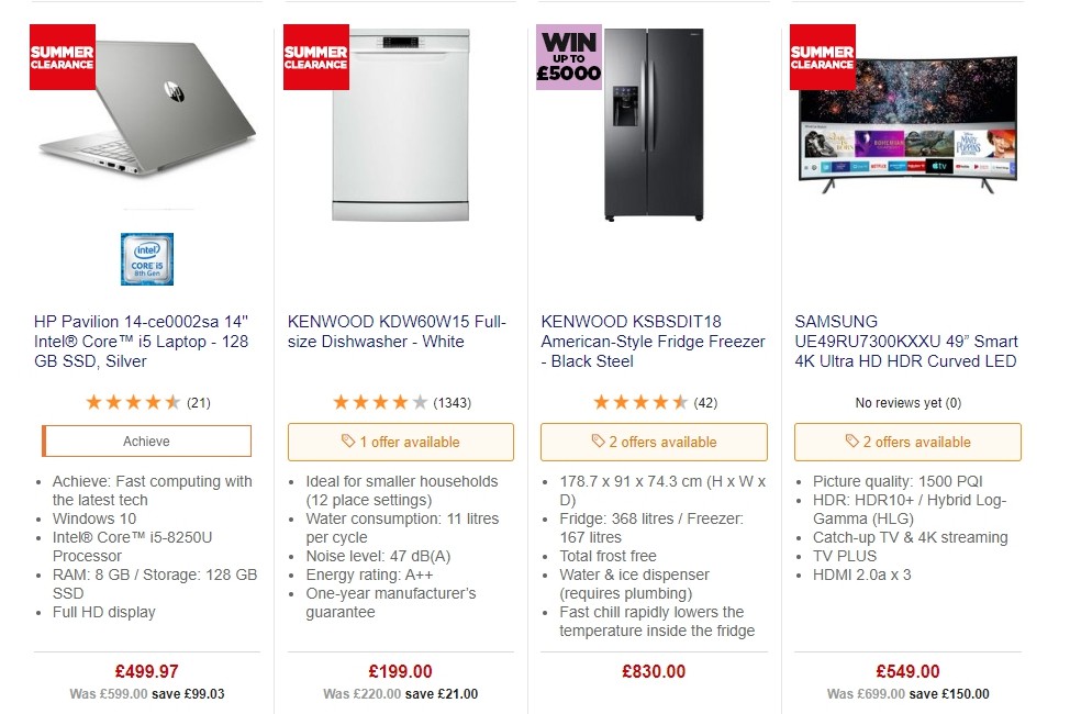 Currys Offers from 21 June