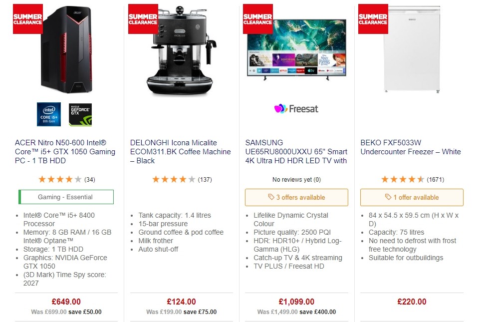Currys Offers from 21 June