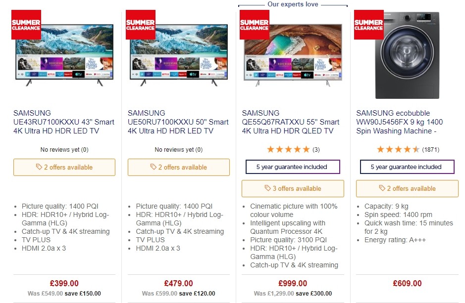 Currys Offers from 21 June