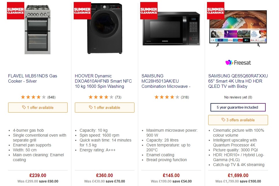Currys Offers from 21 June