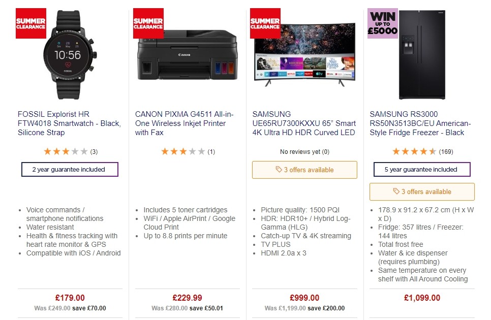 Currys Offers from 21 June