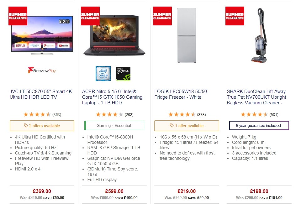 Currys Offers from 21 June