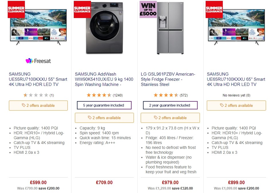 Currys Offers from 21 June