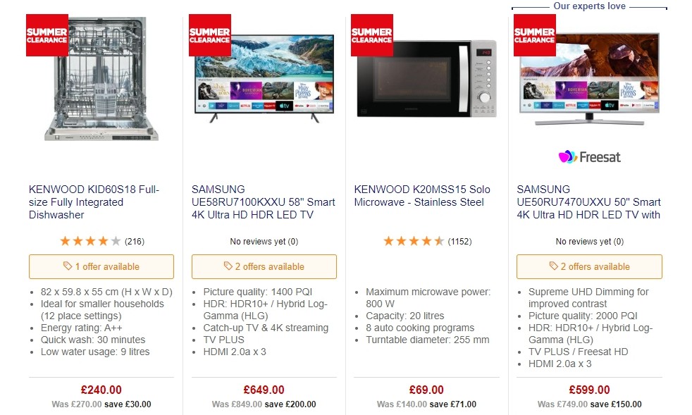 Currys Offers from 21 June