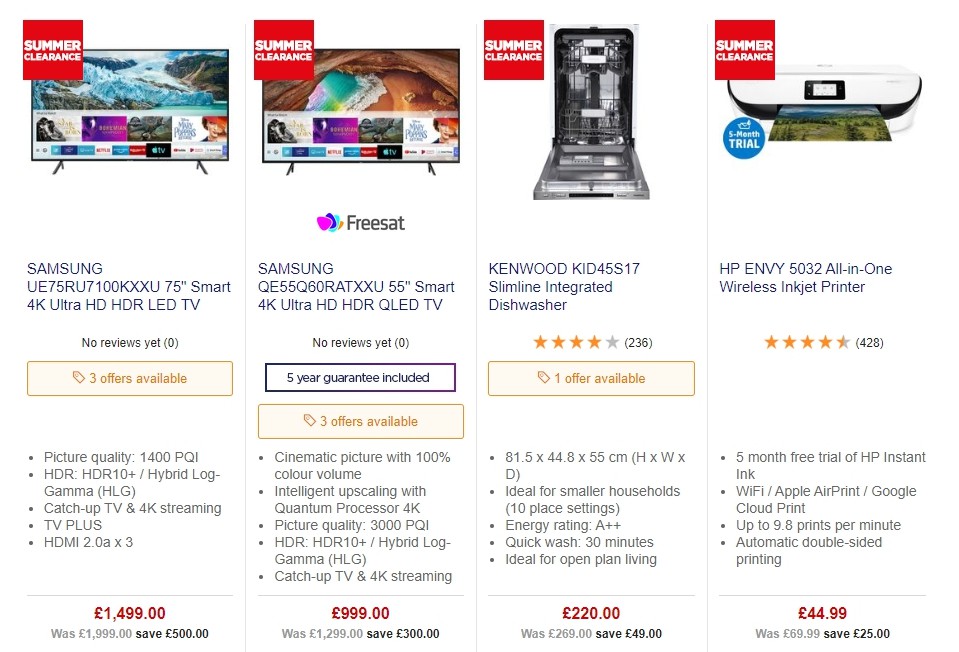 Currys Offers from 21 June