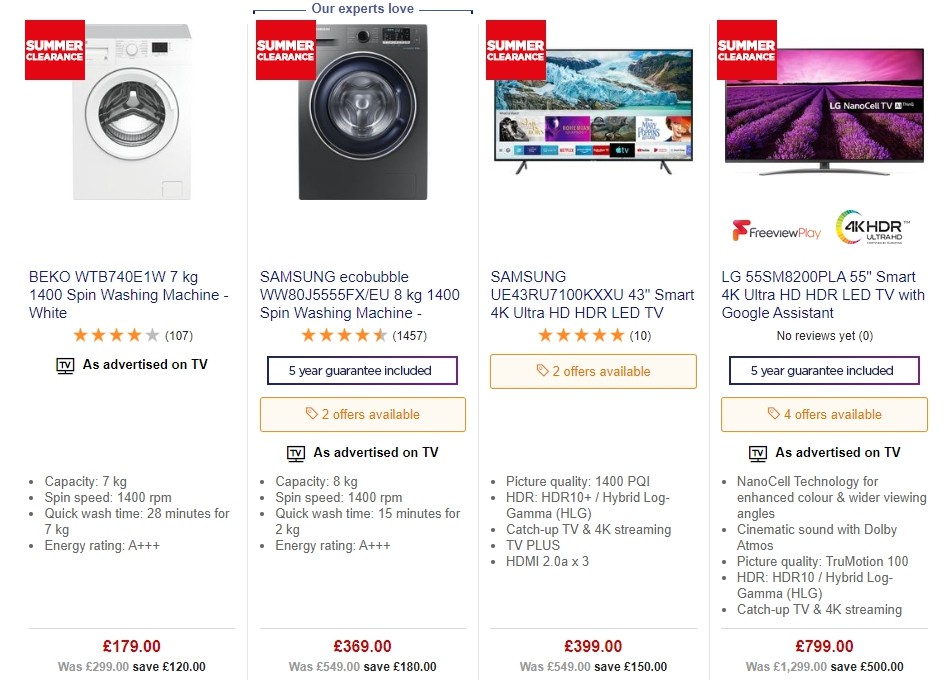 Currys Offers from 5 July