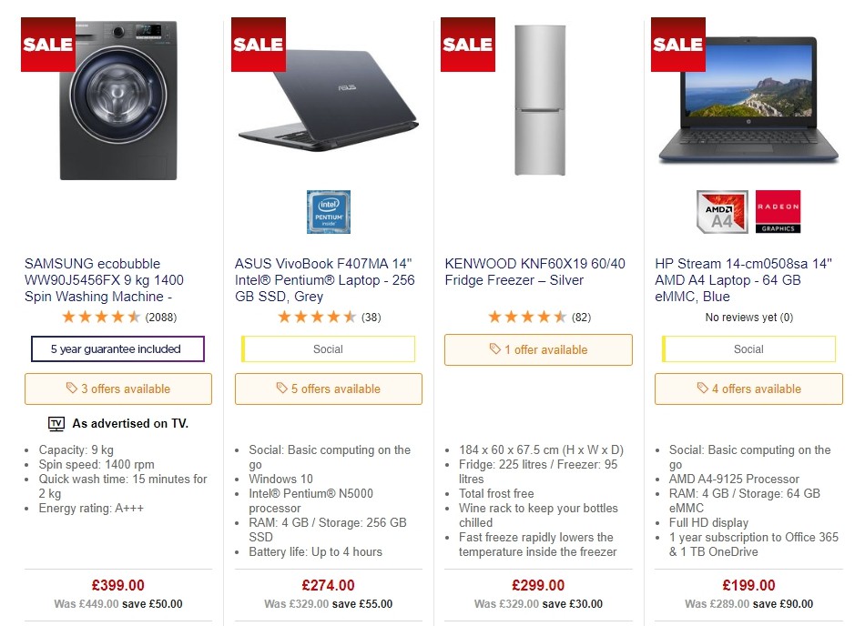 Currys Offers from 20 September