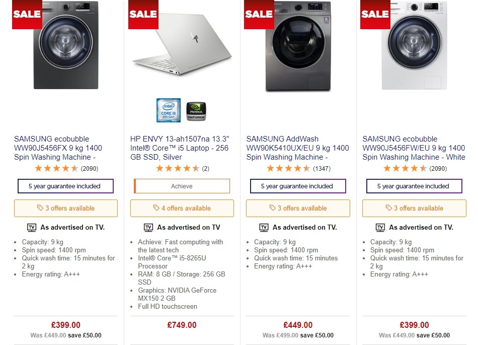 Currys Offers from 27 September