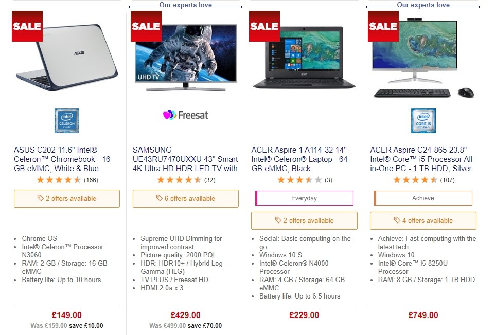 Currys Offers from 4 October