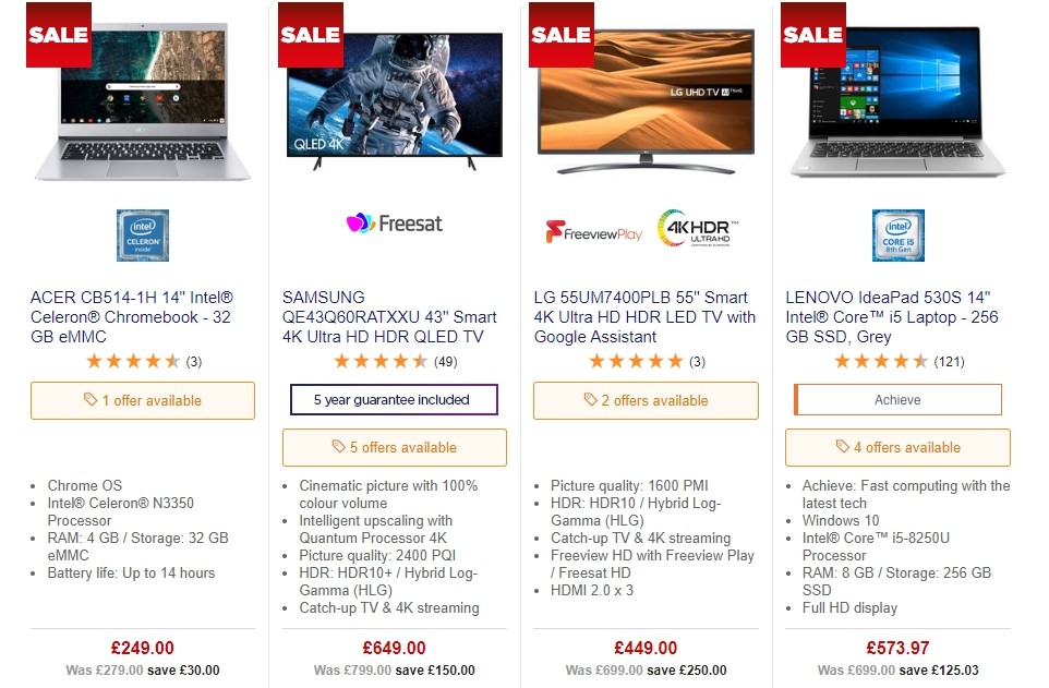 Currys Offers from 4 October