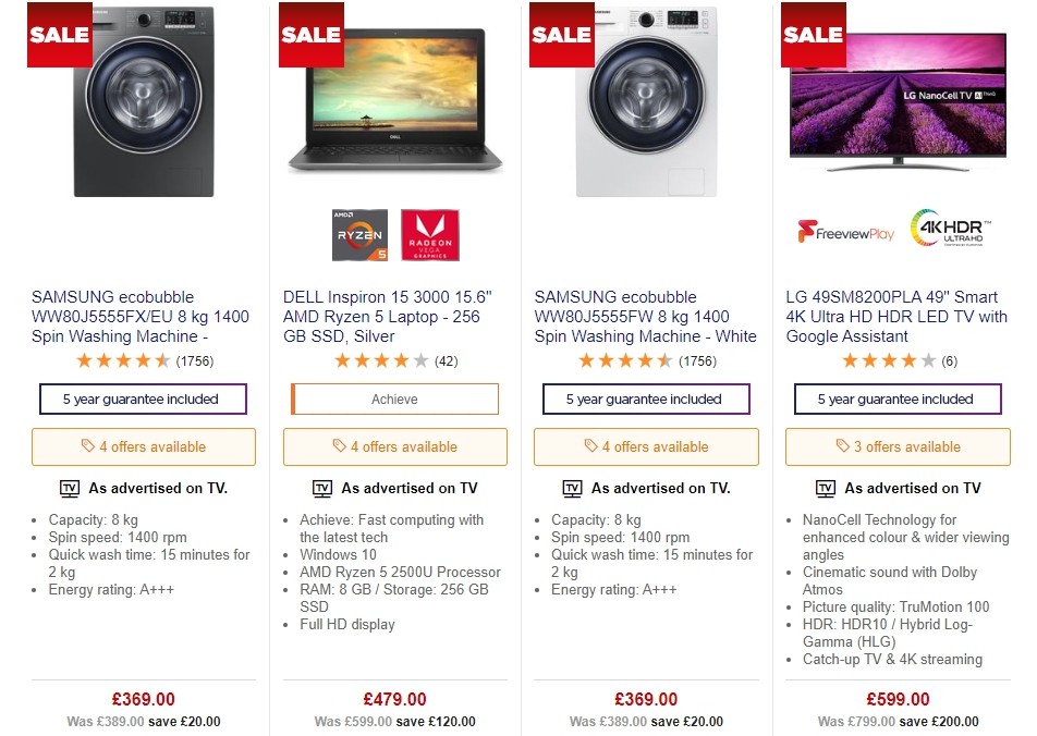 Currys Offers from 18 October