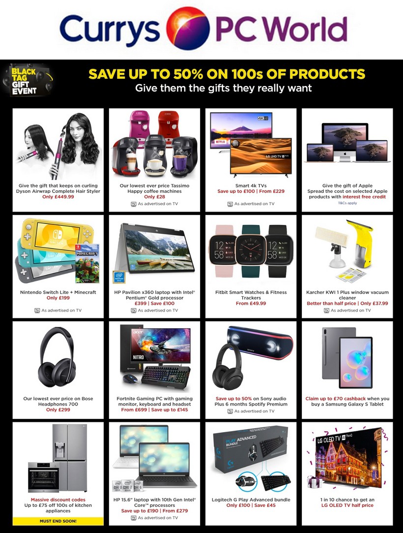 Currys Offers from 6 December