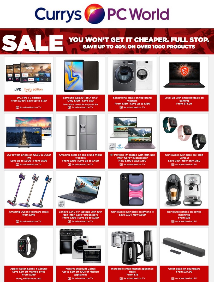 Currys Offers from 27 December