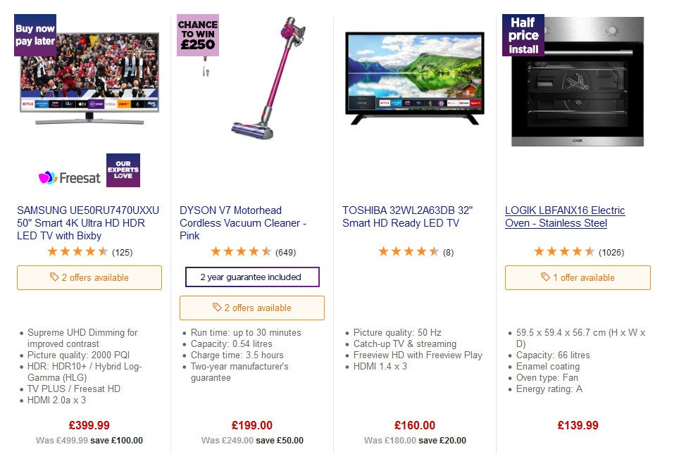 Currys Offers from 13 March