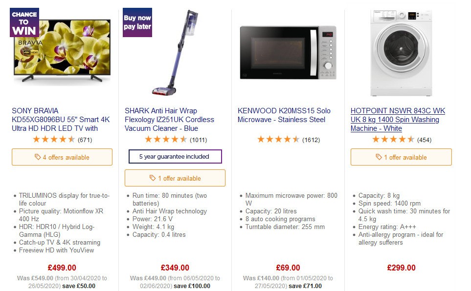 Currys Offers from 13 June
